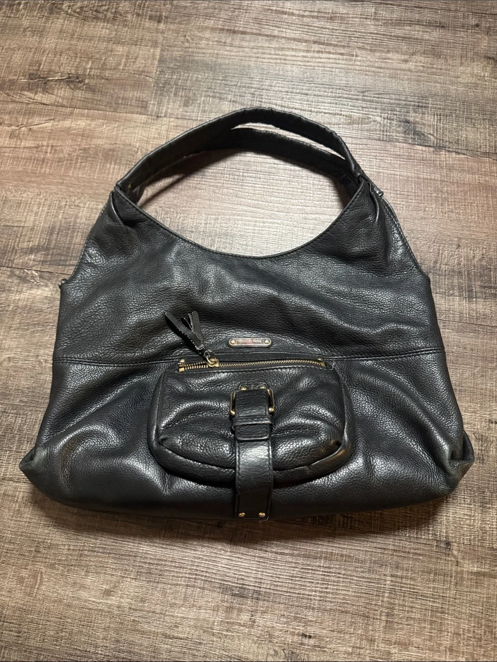 Michael Kors Austin Black Leather Hobo Bag
